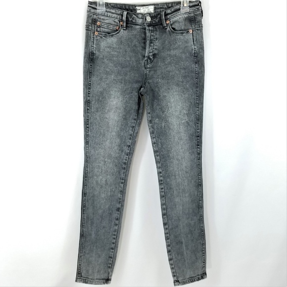 Free People Skinny Ankle Jeans Black Button Fly 26 - Picture 2 of 8
